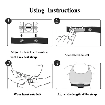 Heart Rate Monitor Chest Belt Strap For Garmin HRM-Dual Bryton XOSS X2 iGPSPORT HR40 Wahoo Magene H64 H303 Wireless Connections 3