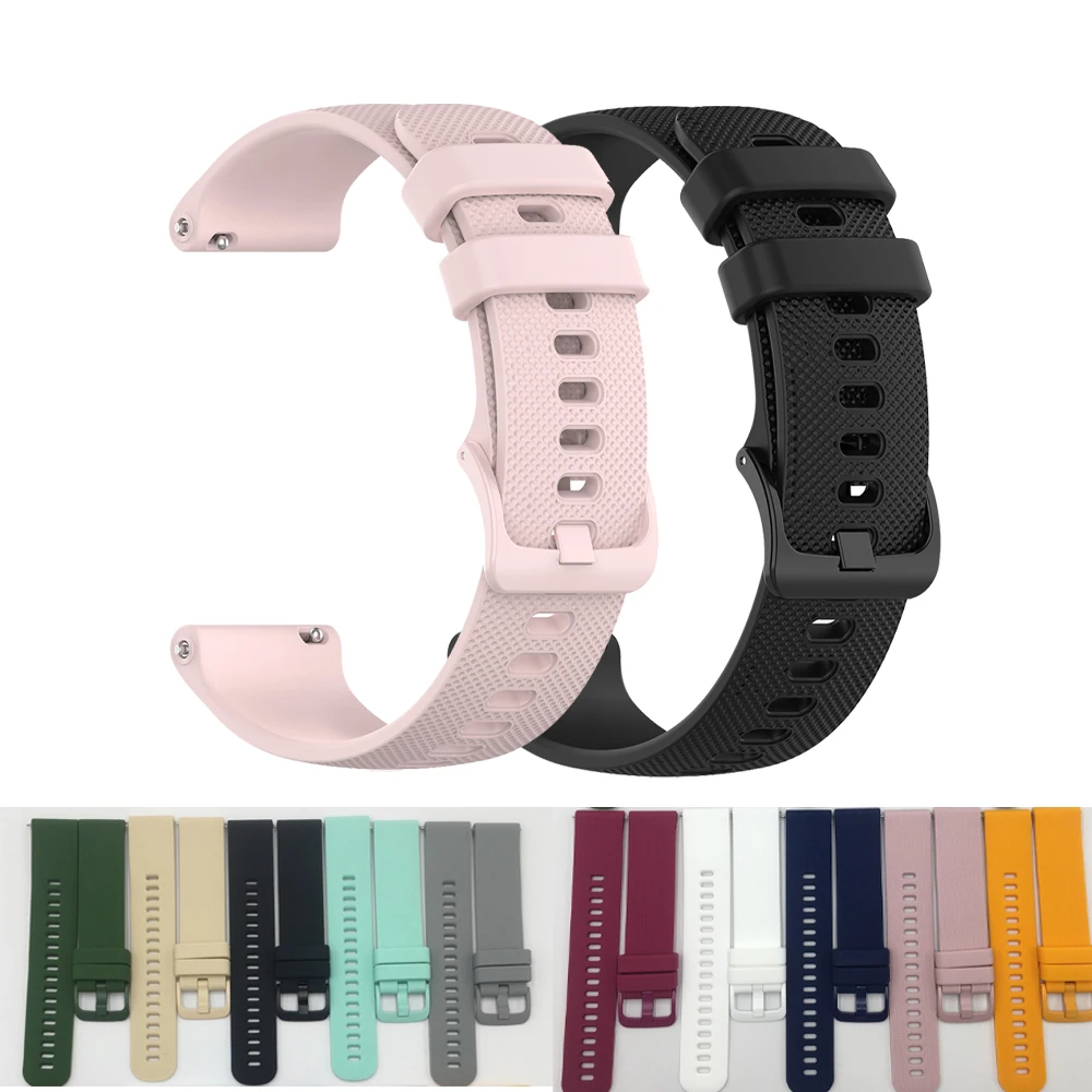 Silicone Replacement Watchband - 20mm Fitness Smart Watch Strap