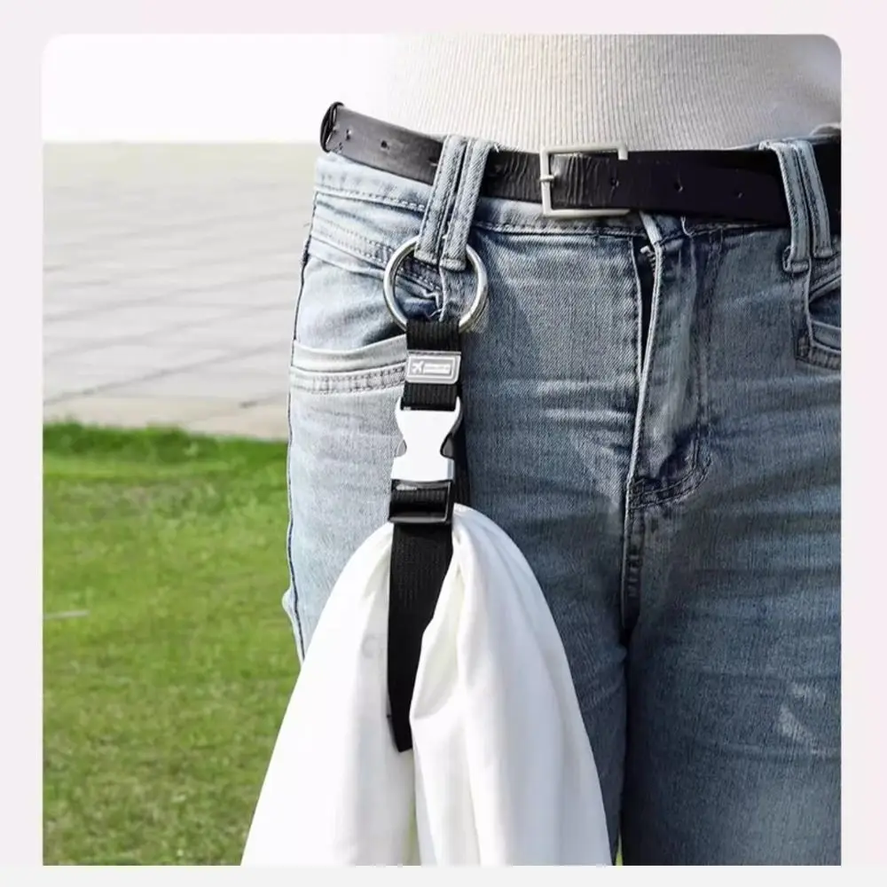 Useful Handbag Clip Luggage Strap Add Bag Gripper Round Carabiner Trunk Holder Keychain Suitcases Belt Outdoor