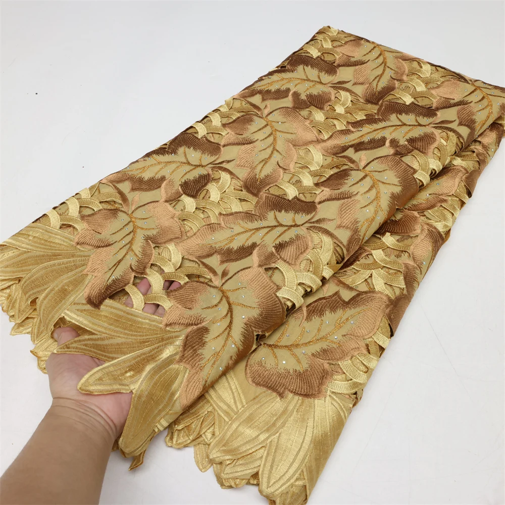 

African Guipure Cord Lace Fabric 2023 New Swiss Voile Lace,High Quality French Embroidery Lace Fabric Nigerian For Dress QF2002