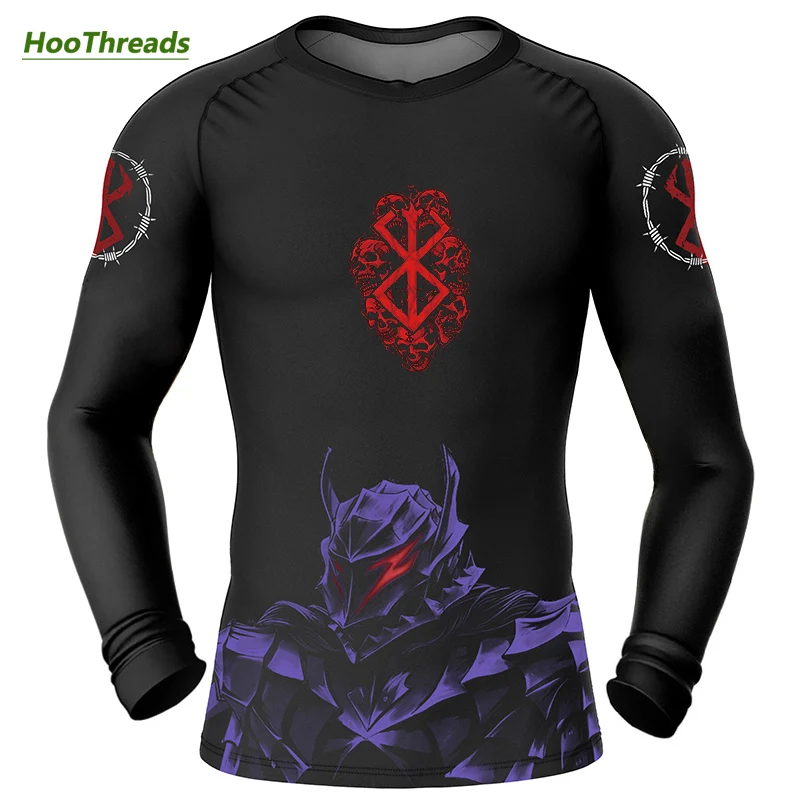 

Anime Berserk 3D Print Long Sleeve Compression Shirts for Men Gym Workout Fitness Undershirt Athletic Quick Dry Rash Guard Tops
