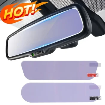 1/2 pezzi pellicola antiriflesso per specchietto retrovisore per auto pratica pellicola antiappannamento impermeabile universale trasparente per interni auto di sicurezza