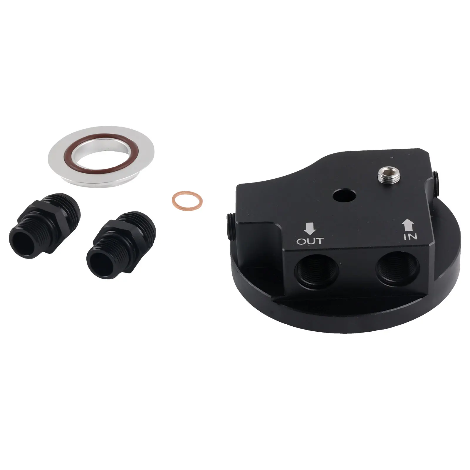 Engine Oil Filter Cap With Oil Cooler Fittings for BMW M50 S50 S52 S54 E36 E46 Aluminum adapter oil cooling cover 11421711075