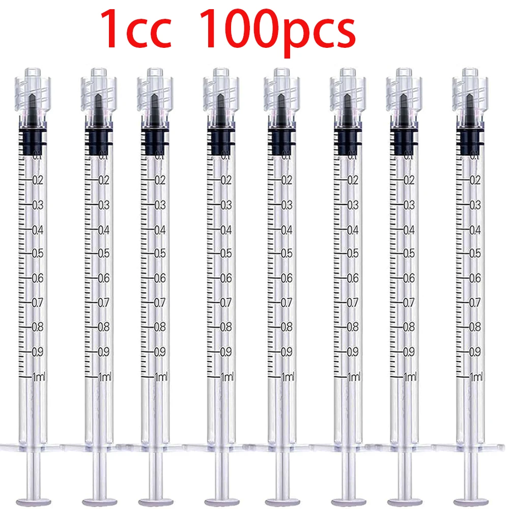 Seringue Luer Lock industrielle de laboratoire de 1ml, 100 pièces, adaptée aux échantillonnants, distributeurs de colle dans les laboratoires, bricolage
