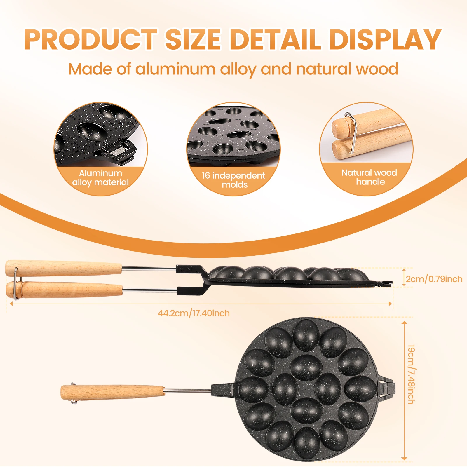 Cake Mold 16 Holes Nonstick Nut Walnut Cookie Maker Chocolate Pudding Fondant Baking Tool