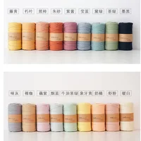100 m/roll 3mm colorfulpure cotton core-spun cotton rope 21 yarn handmade diy material creame braided thread 2