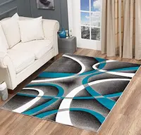 Living Room Area Non-slip Anti-fouling Rug Navy Door Mat Modern Swirls Carpet Bedroom Entrance DoorMat Toilet Bath Carpets Decor 2