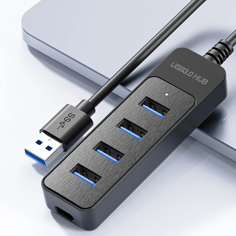 High Speed USB Hub 4 Ports USB 3.0 Type C Splitter Power Adapter Multiple Socket for PC Laptops Notebook Computer