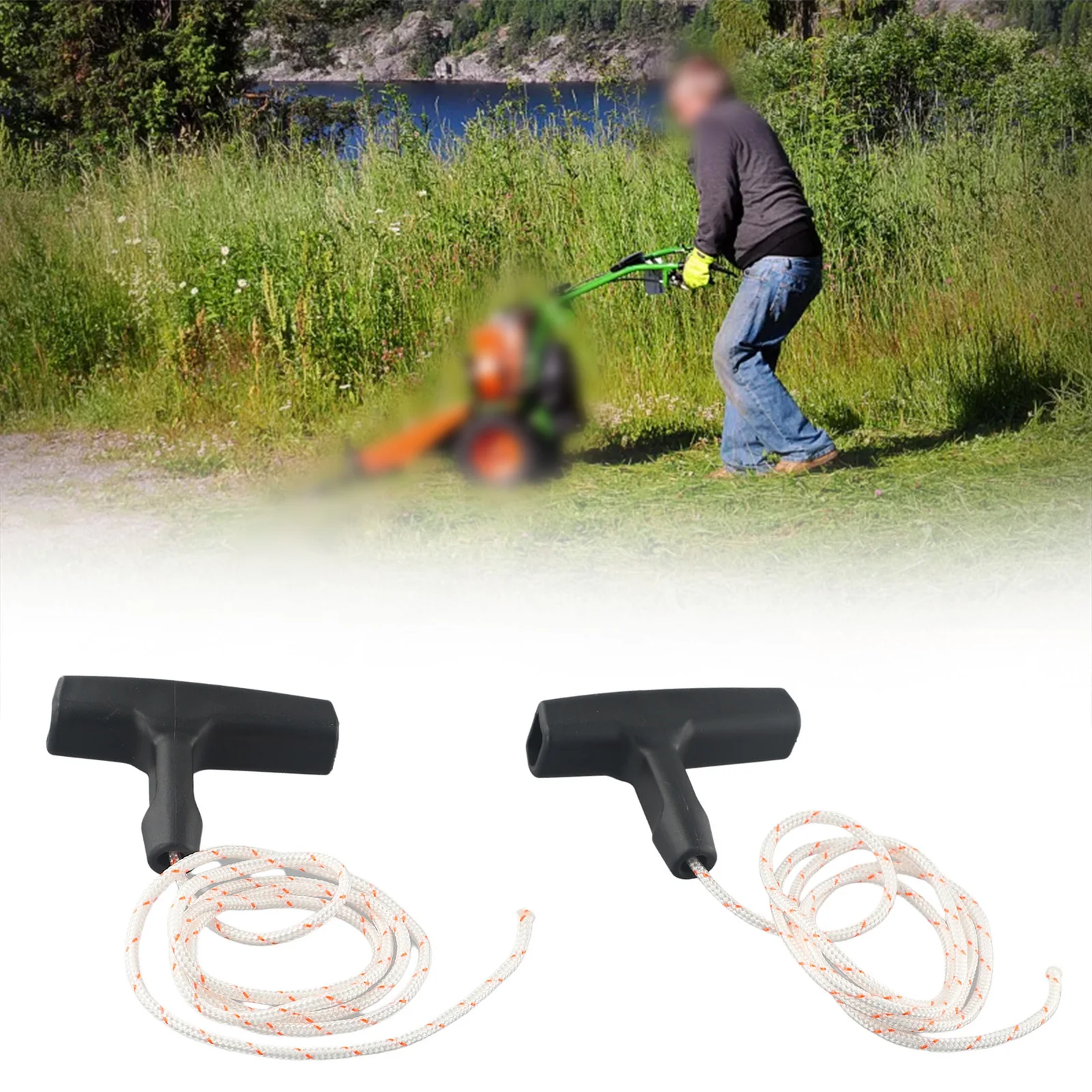 

Exceptional Quality 2pc Recoil Starter Handle and 3 0mm Rope Bundle for For STIHL TS350 TS360 TS400 TS410 TS420