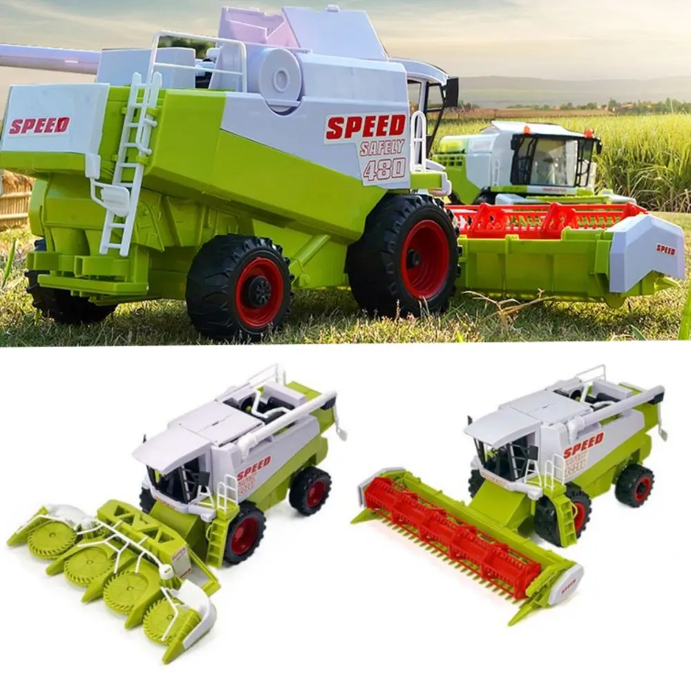 High Simulation Farm Tractor Toy Movable Joint Inertial Driving Harvester Truck Model Educational Fall Resistance Farm Truck Toy