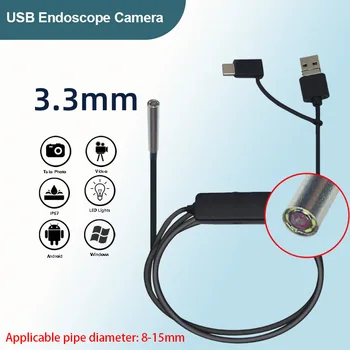 OV9734 1MP 80 degrés diamètre 3.3mm Endoscope camara Ultra-fin Micro Inspection de canalisations industrielles 1