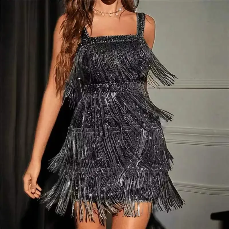 BEAUTIFUL HANGING TASSELS DRESS GGR4124 main image 1