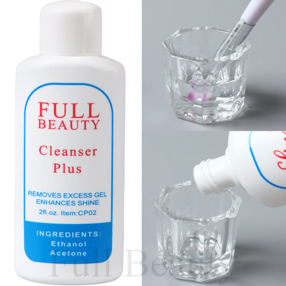 Nail Polish Remover Nails Cleanser Extension Glues Fake Nail Remover Tool Degreaser Liquid UV Gel Polish Excess Brush Clean False Nail Sticky Layer