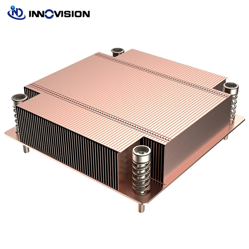 Fanless Cpu Cooler Passivo para Intel Lga1700 78×78 mm Espaçamento do Buraco 200w Tdp Novo 1u
