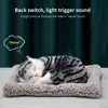 Simulation Mini Cat Toy Cute Cloth Pad Plush Cats with Sound Children Birthday Gifts Creative Imitation Cat Ornaments Home Decor 3