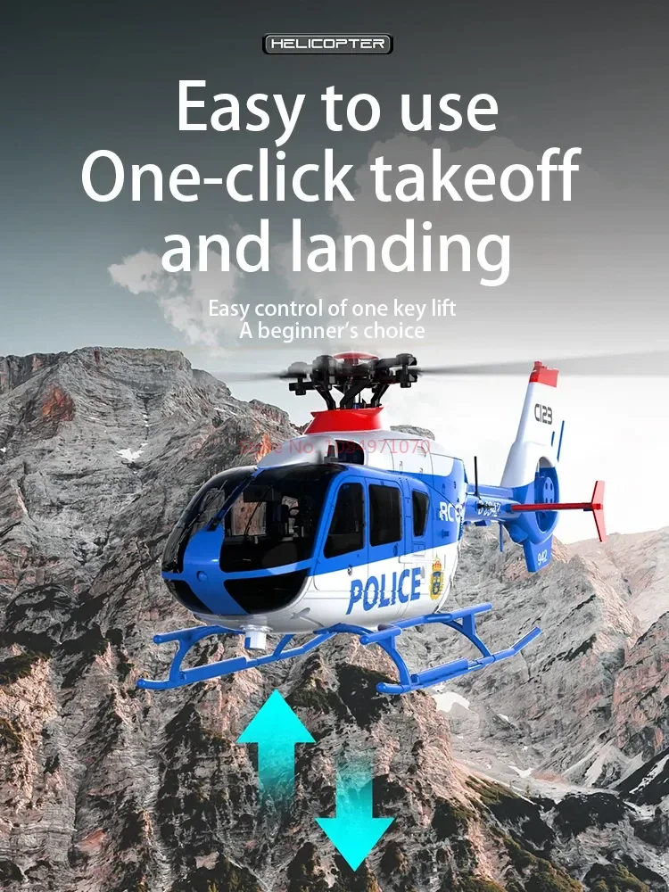 1:36 Ec135 Rc 헬리콥터 모델, 고도 유지 2.4ghz 리모컨 6 축 자이로, 실내 야외 비행용, 어린이 선물, 신제품