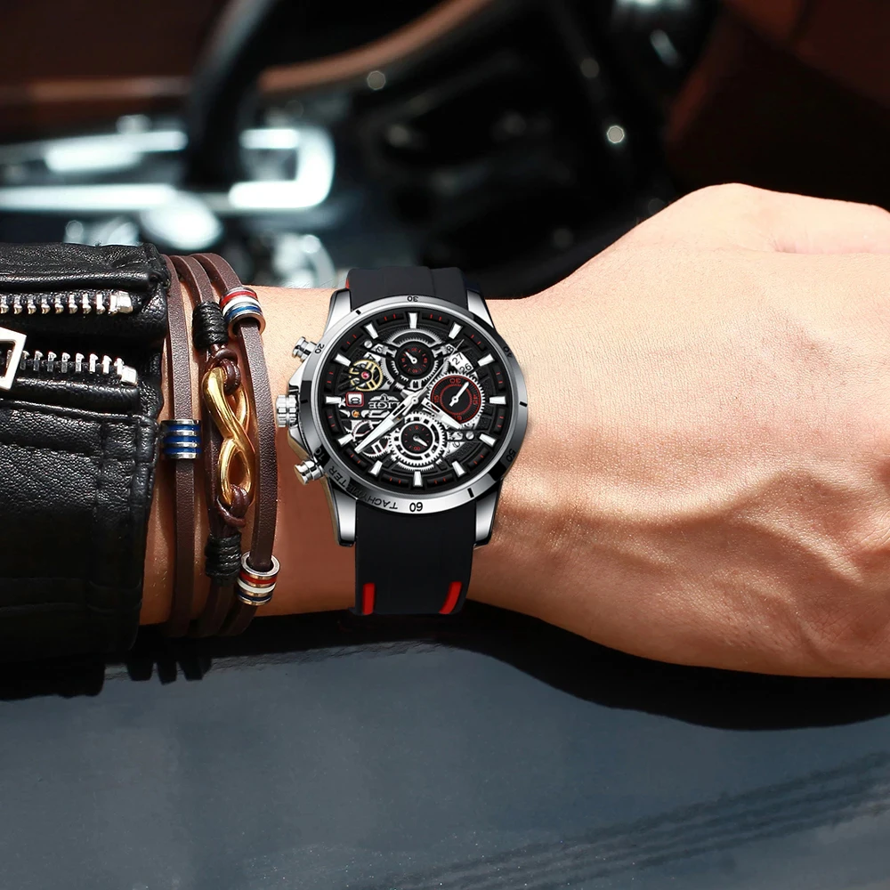 LIGE Watch for Men Top Brand Luxury Sport Watches Luminous Waterproof Quartz Wristwatch Chronograph Male Clock Relogio Masculino