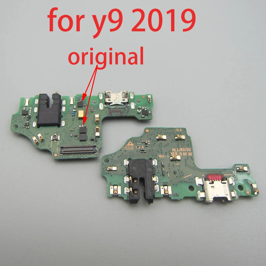 

1-10 шт. новый оригинальный для Huawei Y9 2019 USB разъем зарядное устройство плата микрофон модуль кабельный разъем для Huawei Y9 2019 телефон Replac