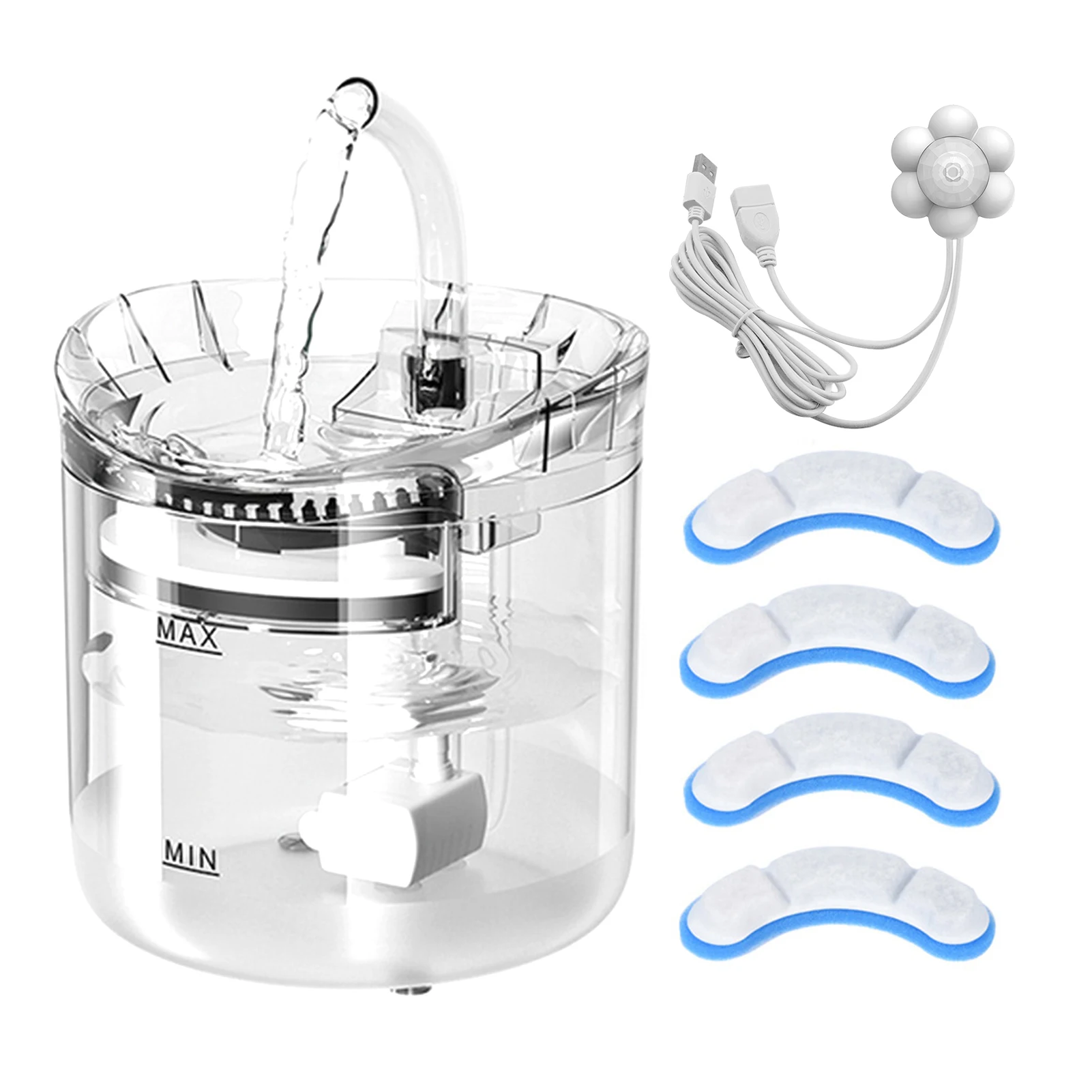 Title 6, Cat Water Fountain Dog Water Dispenser 2L Super...