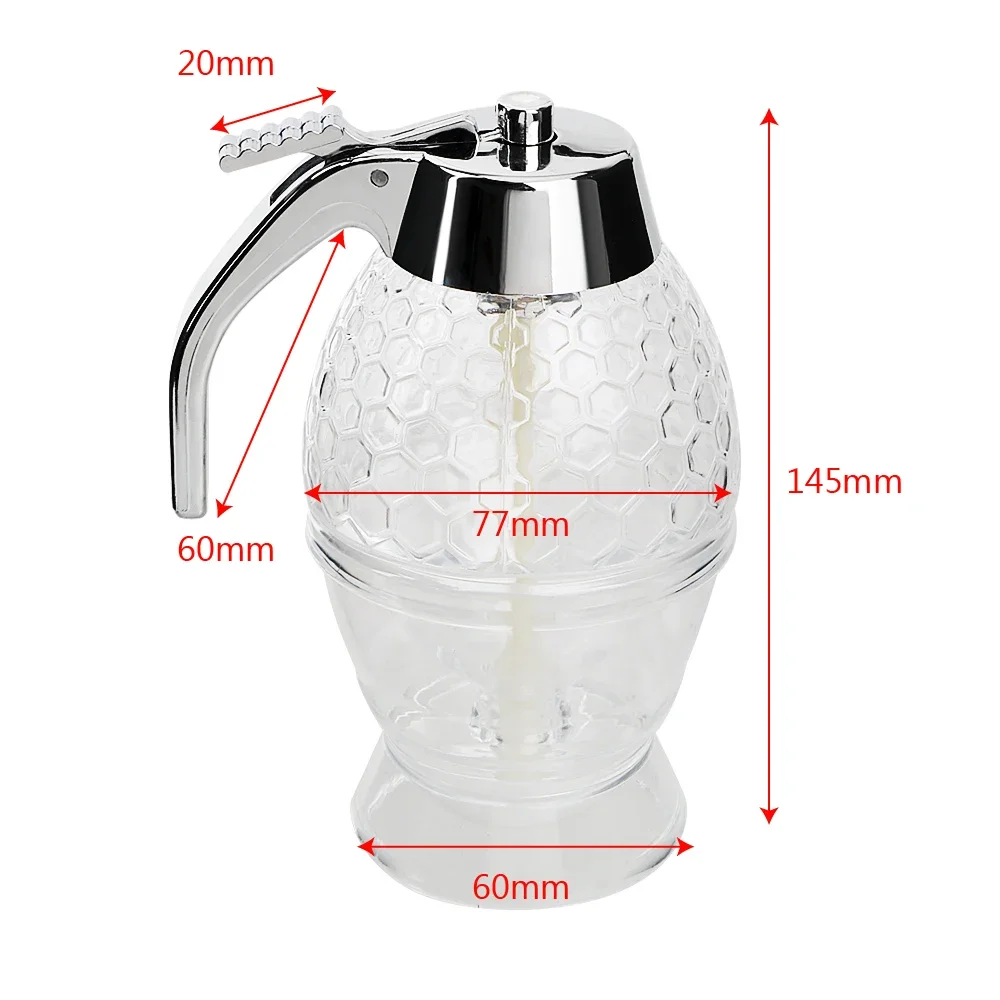 Squeeze Bottle Honey Jar Container Bee Drip Dispenser Kettle Storage Pot Stand Holder Juice Syrup Cup Kitchen Accessories