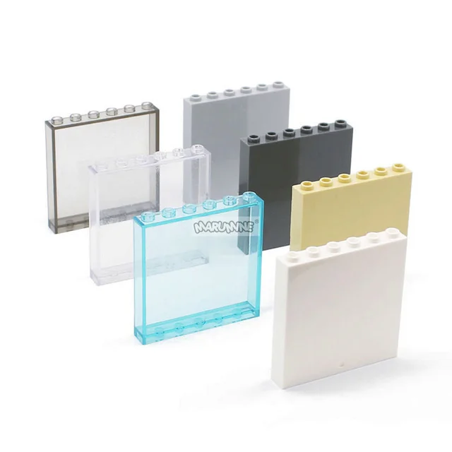 Marumine MOC Bricks 20PCS 1x6x5 Window Glass Houses Wall Element 59349 Compatible Building Blocks Panel Assembles Particles Toys 4