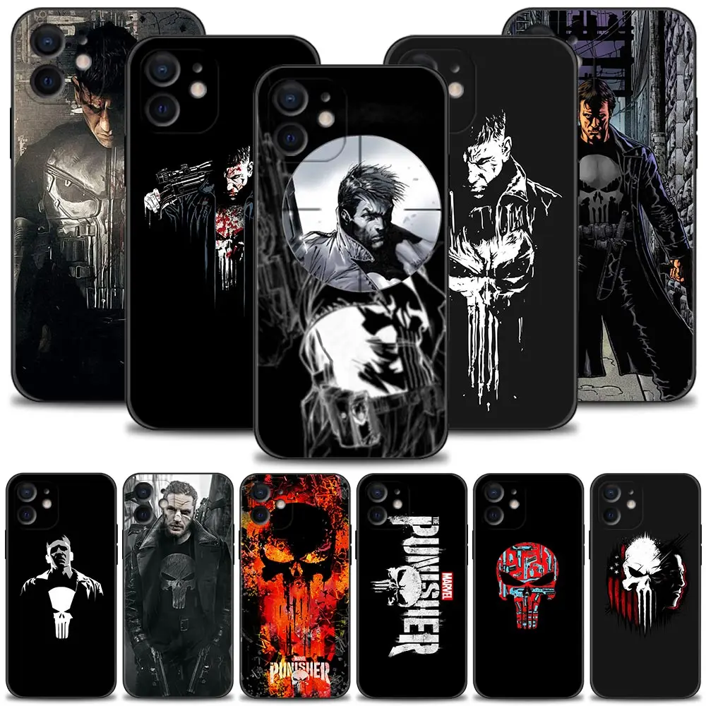 Custodia Per Telefono Per Iphone 14 14 11 13 12 Pro Max Mini 13Promax Per Iphone 14 Xs Max Xr X 7 6 6S Plus Coque Punisher Symbol Marvel
