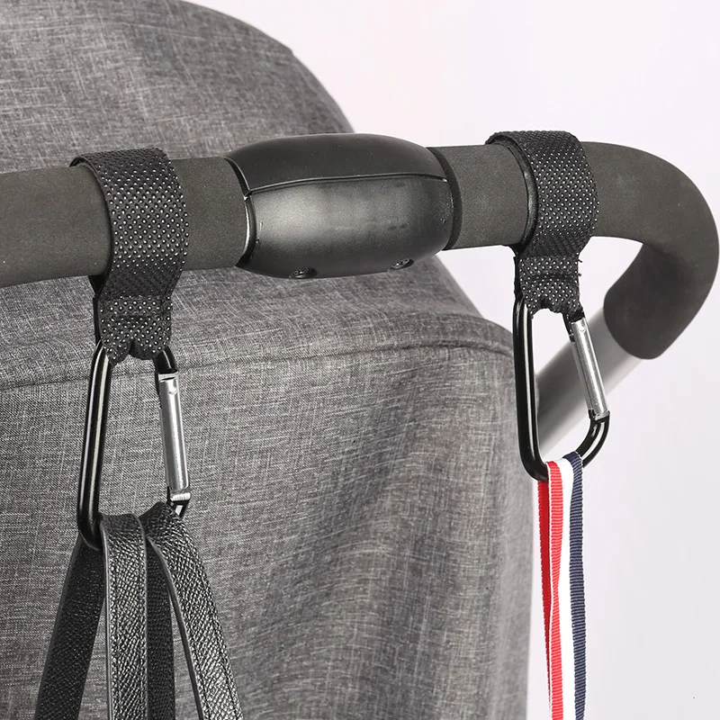 Baby Stroller Hook Clip Aluminum Alloy Carabiner Cart Organizer Diaper Bag Shopping Pram Hook Hanger 5/2pcs stroller hooks stroller accessories