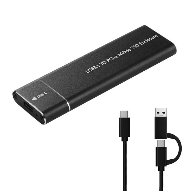 M.2 NVMe SSD External Box USB 3.2 Gen2 10Gbps Aluminum Housing Suitable For M.2 2230/2242/2280 NVMe PCIe SSD