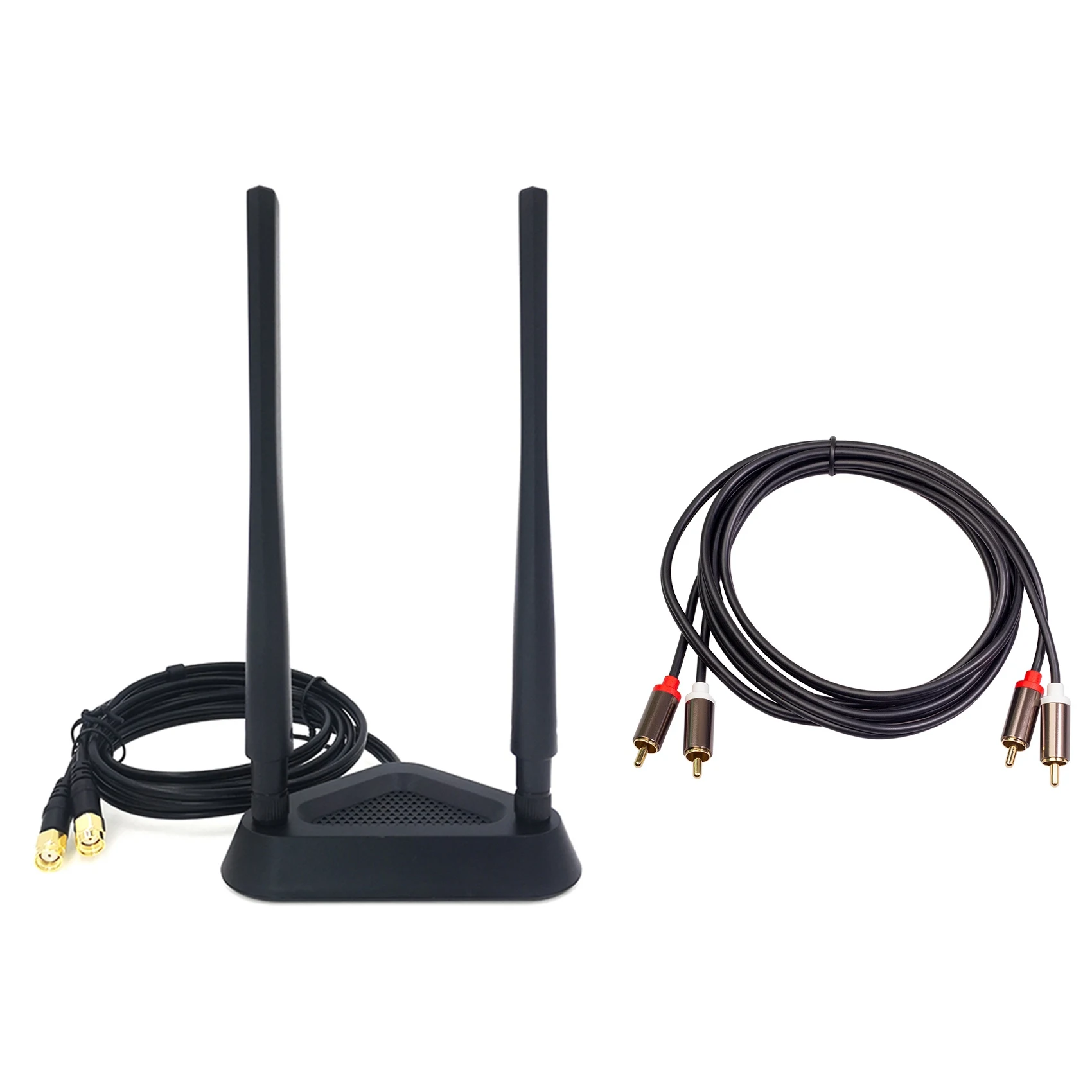 Cabo-de-Extens-o-Dual-Frequency-Wifi-Router-2RCA-para-2-RCA-Coaxial-3-5 ...