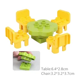 Deluxe Dollhouse Building Set for Imaginative Play - Complete with Kitchen, Bedroom, Bathroom, Living Room, and Furniture Accessories (1 table 4 chair)