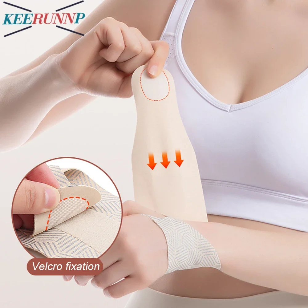 1PC Ultra Thin Wrist Compression Band,Adjustable Wrist Brace with Thumb Support,Arthritis and Myositis Pain Relief Guard