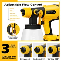 1500W Electric Cordless Spray Gun HVLP Paint Sprayer For Dewalt 20V MAX Battery Furniture Coating Airbrush 2