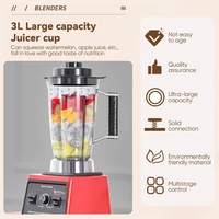 Blender électrique 3 en 1, 9500W, haute puissance, robot culinaire commercial, pour smoothies glacés, jus, 3L+1. Conteneur 5l+0.5L 3