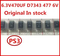 Original 20pcs/  6.3V470UF 477 470UF 6V D7343 PS3 D Tantalum Capacitor