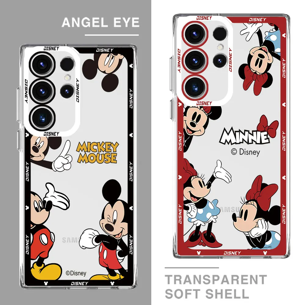 Custodia Per Telefono Per Samsung Galaxy S20 Plus S10 Plus S22 Ultra Note 10 Plus S21 S20Fe Cover In Silicone Trasparente Disney Mickey Minnie Bag