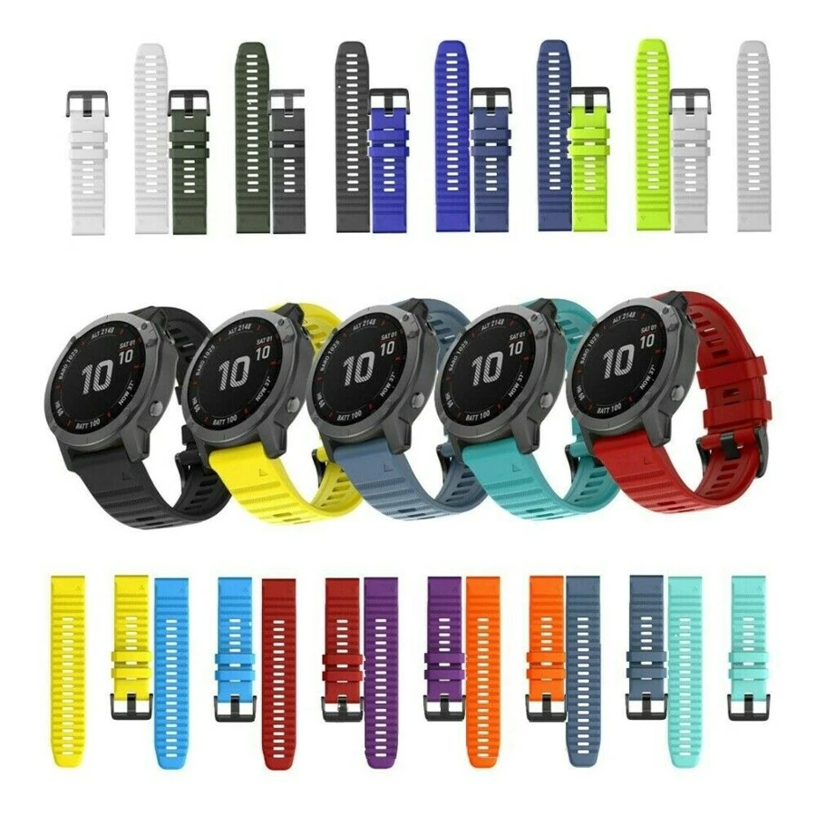 Bracciale In Silicone Quick Fit Da 26Mm Per Cinturino Garmin Fenix 7 6 5 /Fenix6 Pro/Fenix5 Per Cinturino Garmin Descent Mk1 Mk2