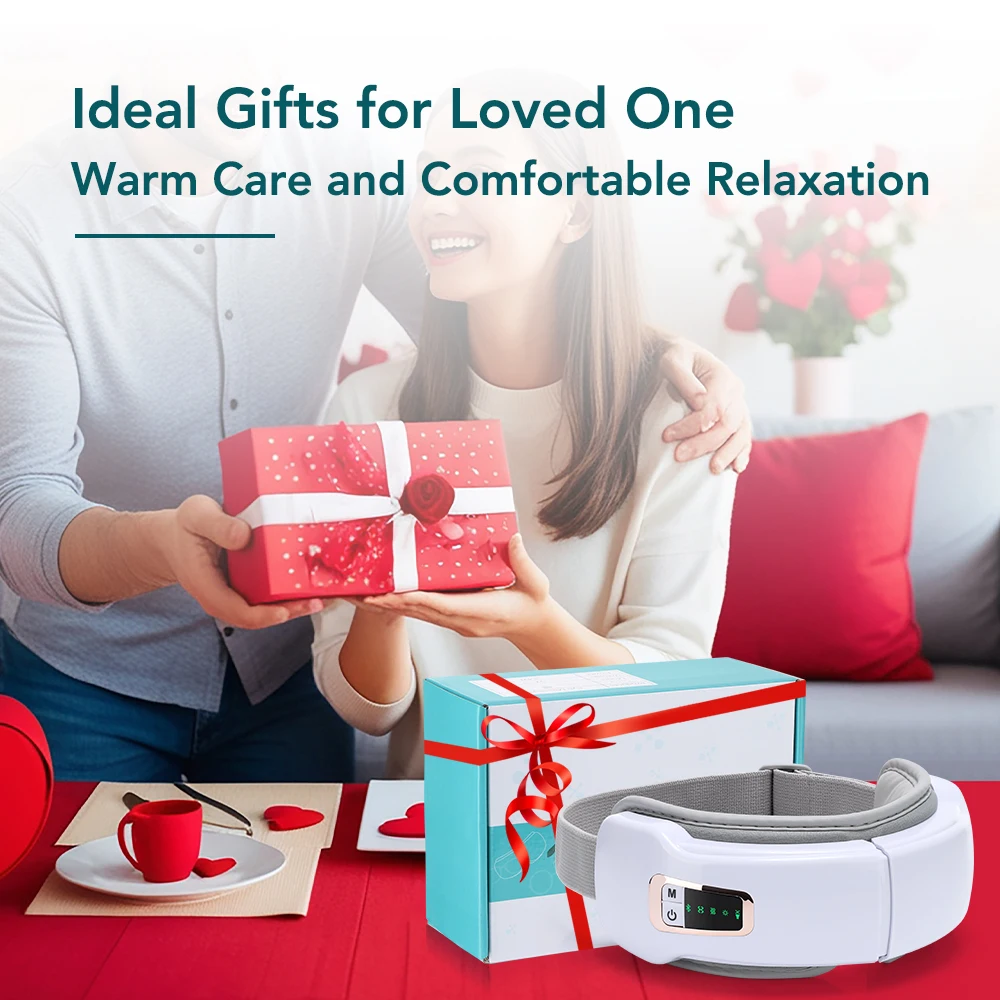 Wireless Foldable Smart Eye Mask with Relaxation Music Vibration Airbag Pressure Hot Compress - Portable Eye Massager