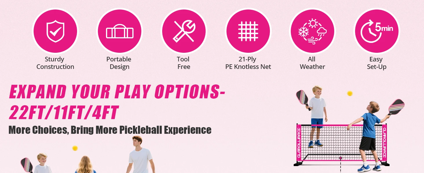 22FT/11FT/4FT pickleball net