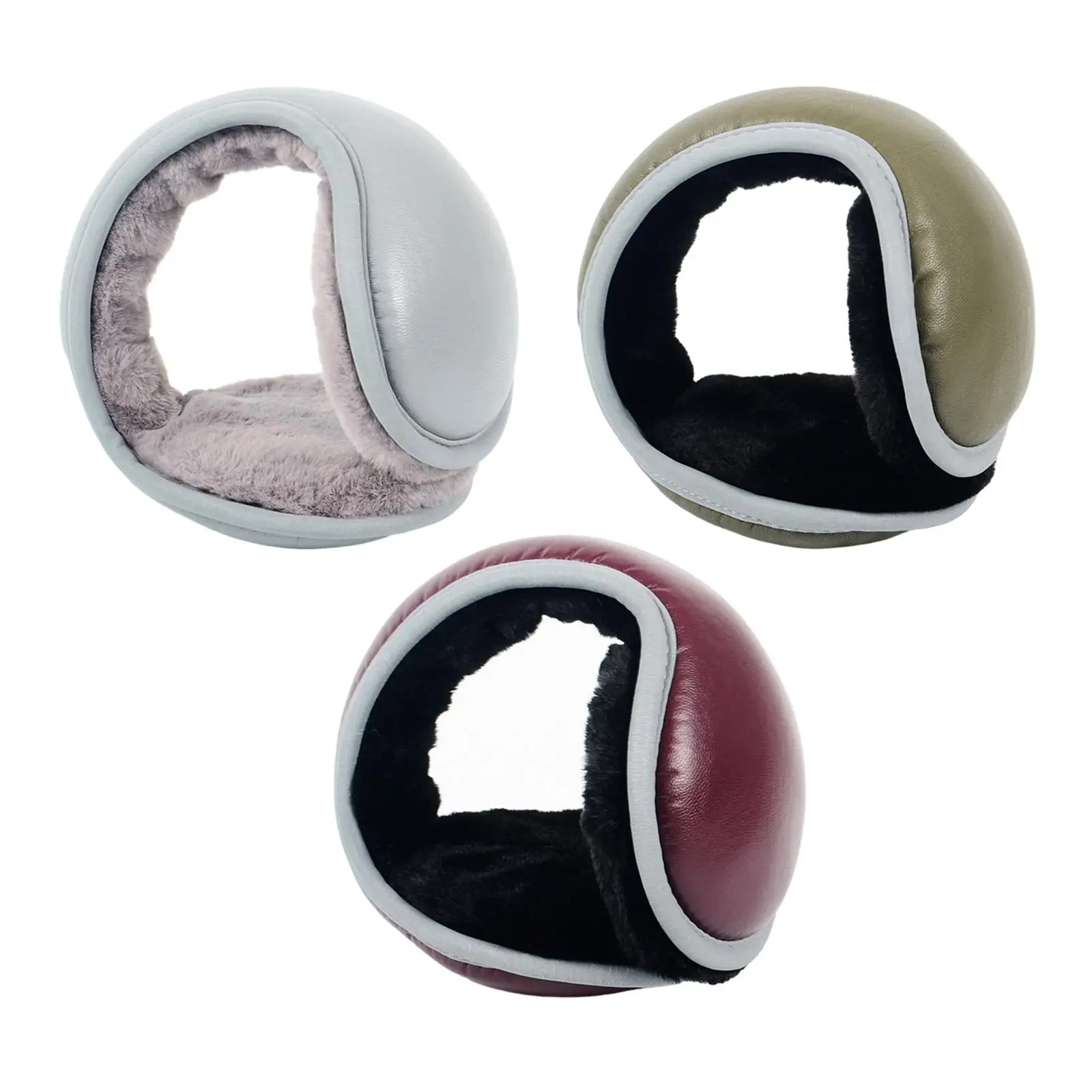 Winter Ear Muffs Ear Warmers Plush for Cold Weather Fashion Casual Folded Men Earmuffs for Riding Skating Biking Cycling Outdoor