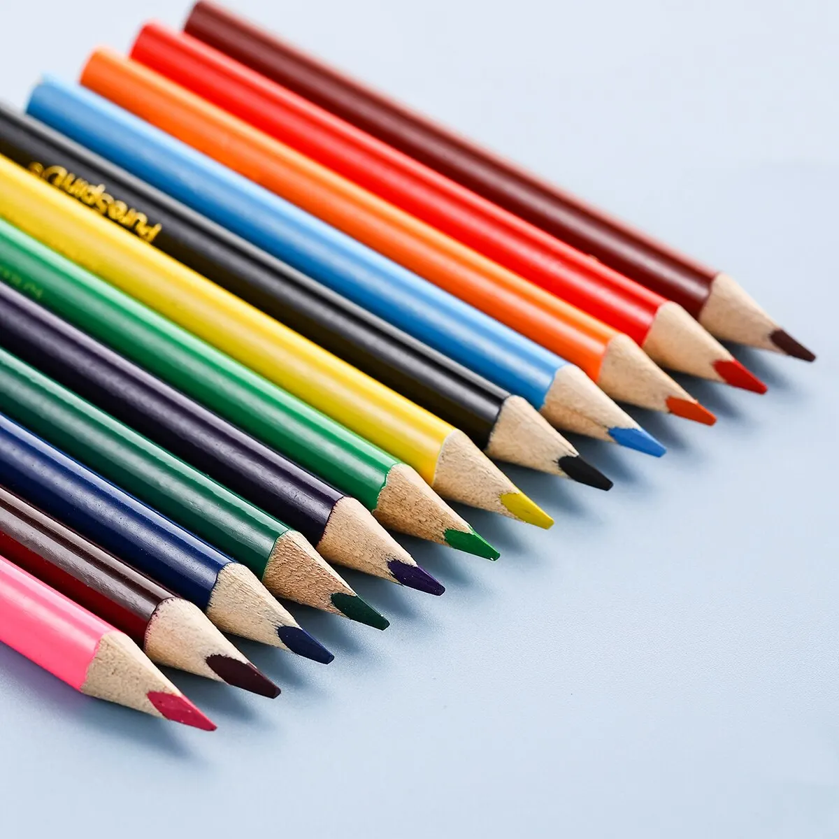 Vibrant 12-Color Mini Pencil Set - Pre-Sharpened for Creative Drawing and Coloring by Kids