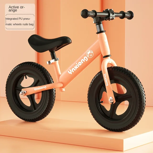 LazyChild Children's High Carbon Steel Anti-Bump Comfortable Balance Car Pedalless Toddler Sliding Yo-Yo Car Inflatable Wheel 6