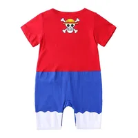 0-2 Years Baby Boy and Girl Romper Newborn Summer Short-sleeved Jumpsuit Baby Anime Cartoon Cotton Cosplay Costume 2