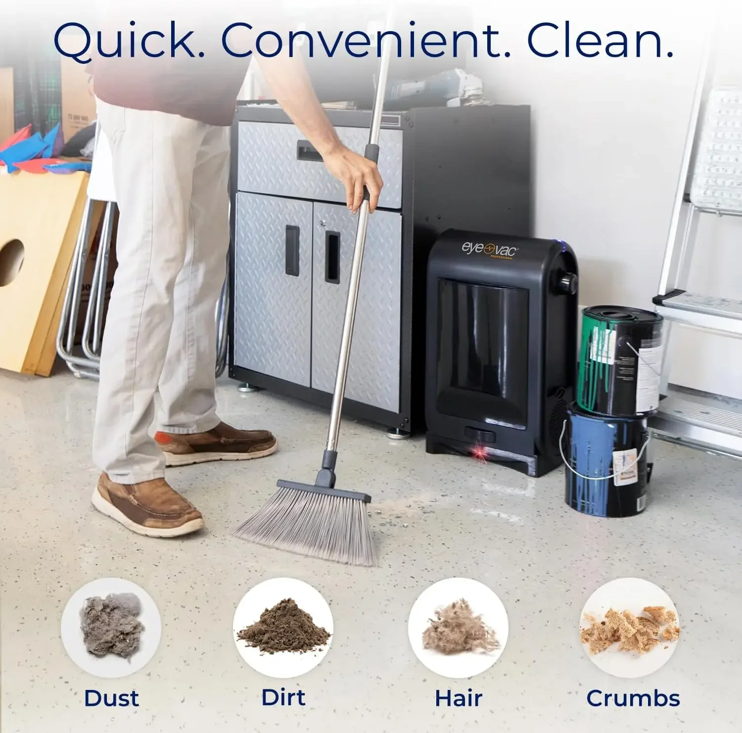 Pro Touchless Vacuum Automatic Dustpan - Ultra Fast & Powerful - Great for Sweeping Salon Pet Hair Food Dirt Kitchen, Corded Can 3