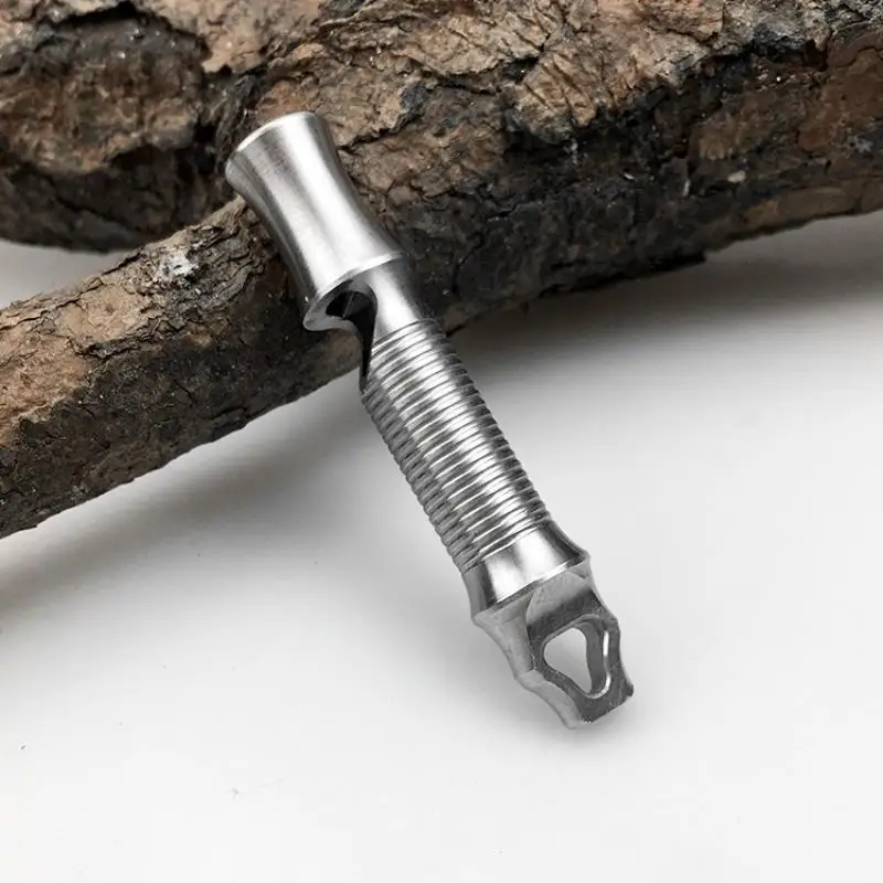 

1Pc Stainless Steel Simplicity Whistle for Outdoor Camping Emergency Survival Supplies Multi-Functional Pet Training Whistle