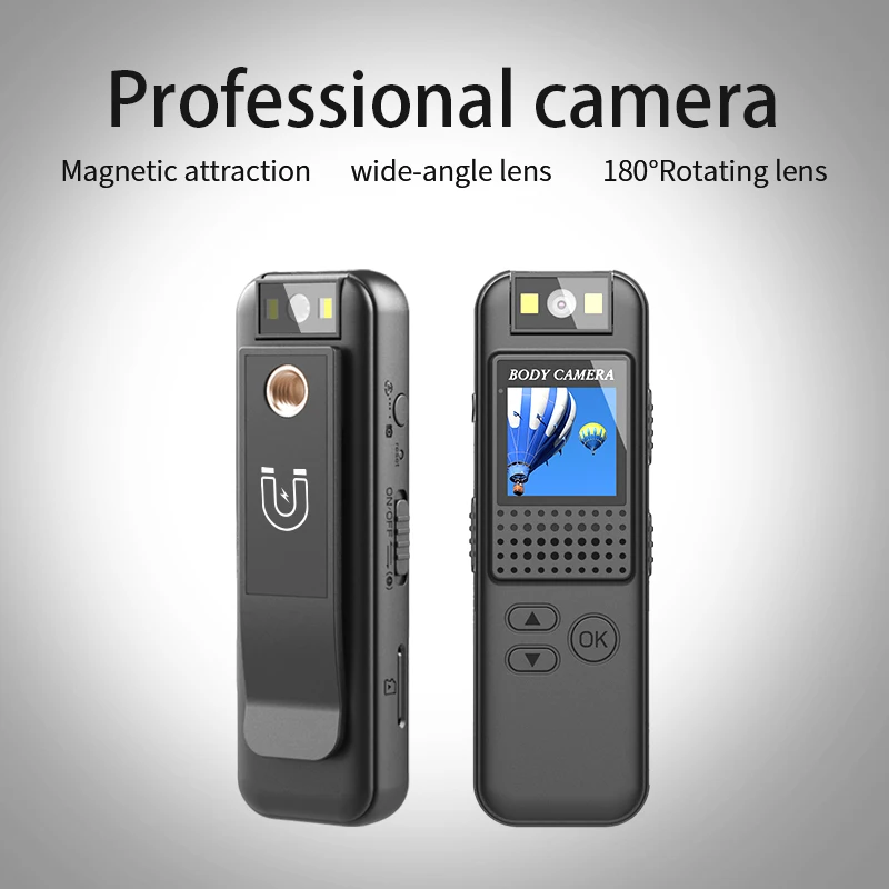 Mini telecamera portatile WiFi 1080P piccola telecamera di sorveglianza corpo con lente girevole a 180°, mini telecamera di sicurezza per interni, sorveglianza esterna, conferenza Mini telecamera portatile WiFi 1080P piccola telecamera di sorveglianza corpo con lente girevole a 180°, mini telecamera di sicurezza per interni, sorveglianza esterna, conferenza