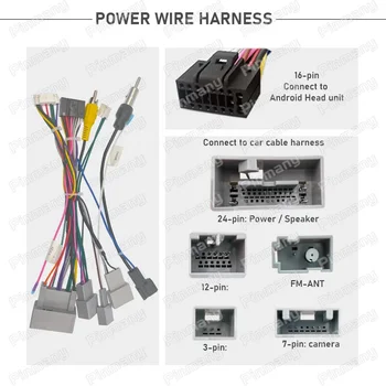 Car stereo Radio Cable Adapter android Head unit Power Wire Harness audio connector CAN Bus Decoder for Honda CRV  CR-V 2015 1