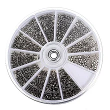 600/1000Pcs 작은 나사 및 너트 키트 - 안경 수리 및 DIY 프로젝트용 니켈 도금 철 전자 나사 모듬 세트