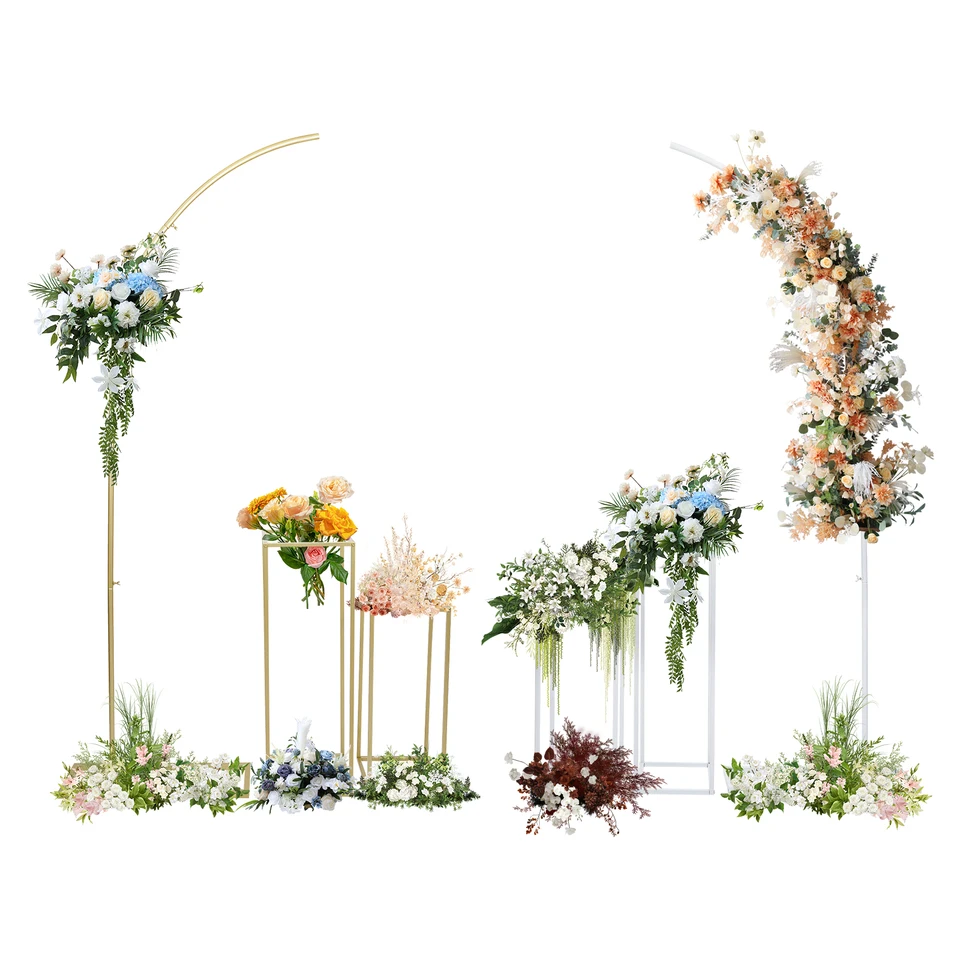 Elegant Balloon Arch Stand with Flower Stands