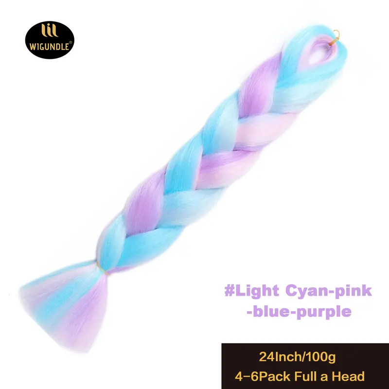 Long 24Inch Jumbo Braid Extensions Cos Synthetic Braiding Hair Afro Ombre Color Kanekalon Hair for Children/Women Braid - Image 28