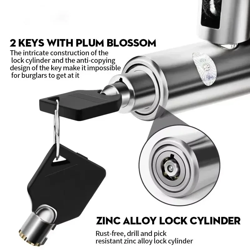 Bicycle Chain Lock Bike Chain Lock Lighter Weight Stronger Security Anti-Theft Road Mountain Bikes